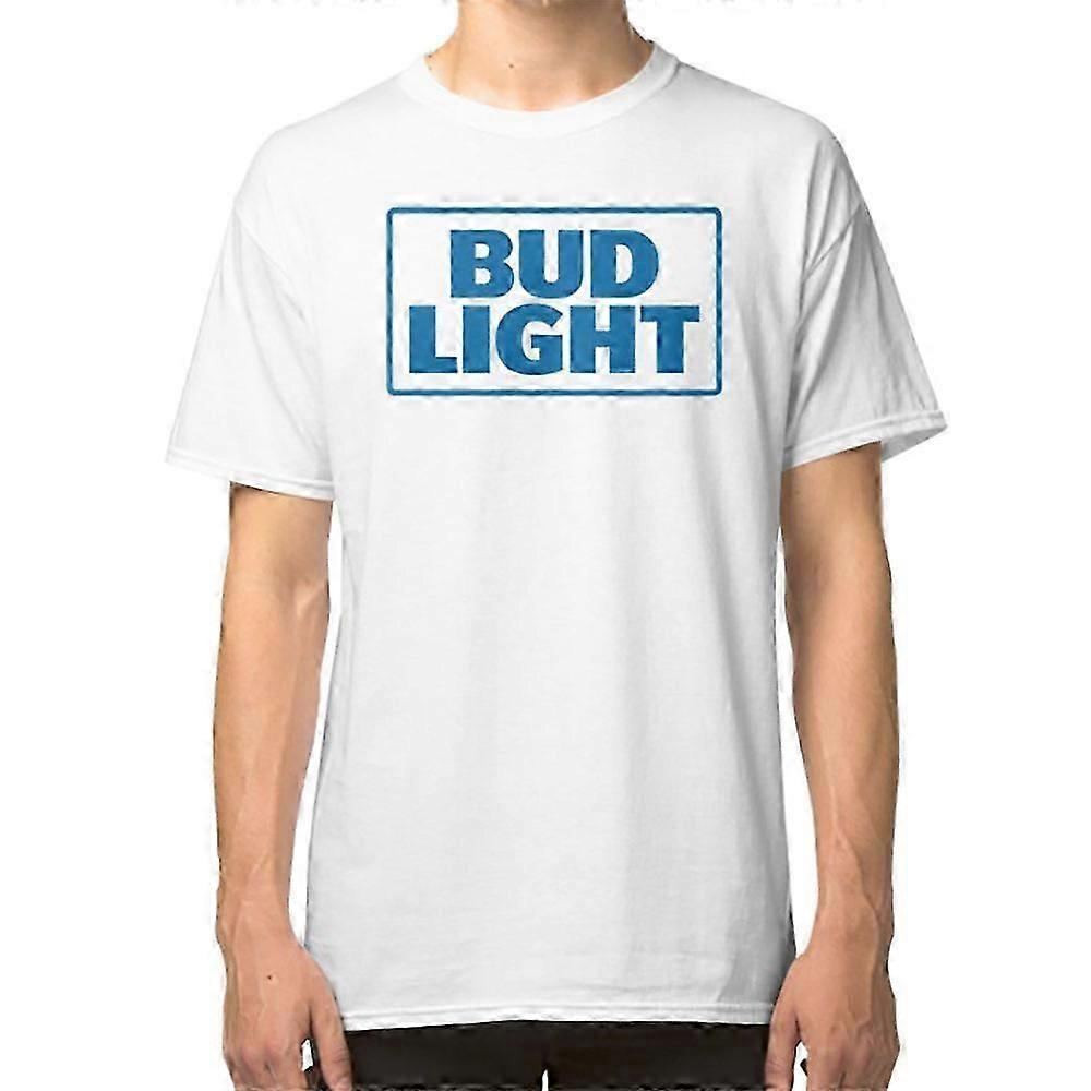 BLÅ TEKST BUD LIGHT T-skjorte