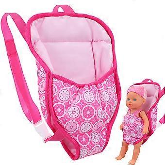 18 Zoll Rosa Babytrage Babyhalter Tragetasche Babypuppe Zubehör Puppe Tragetuch