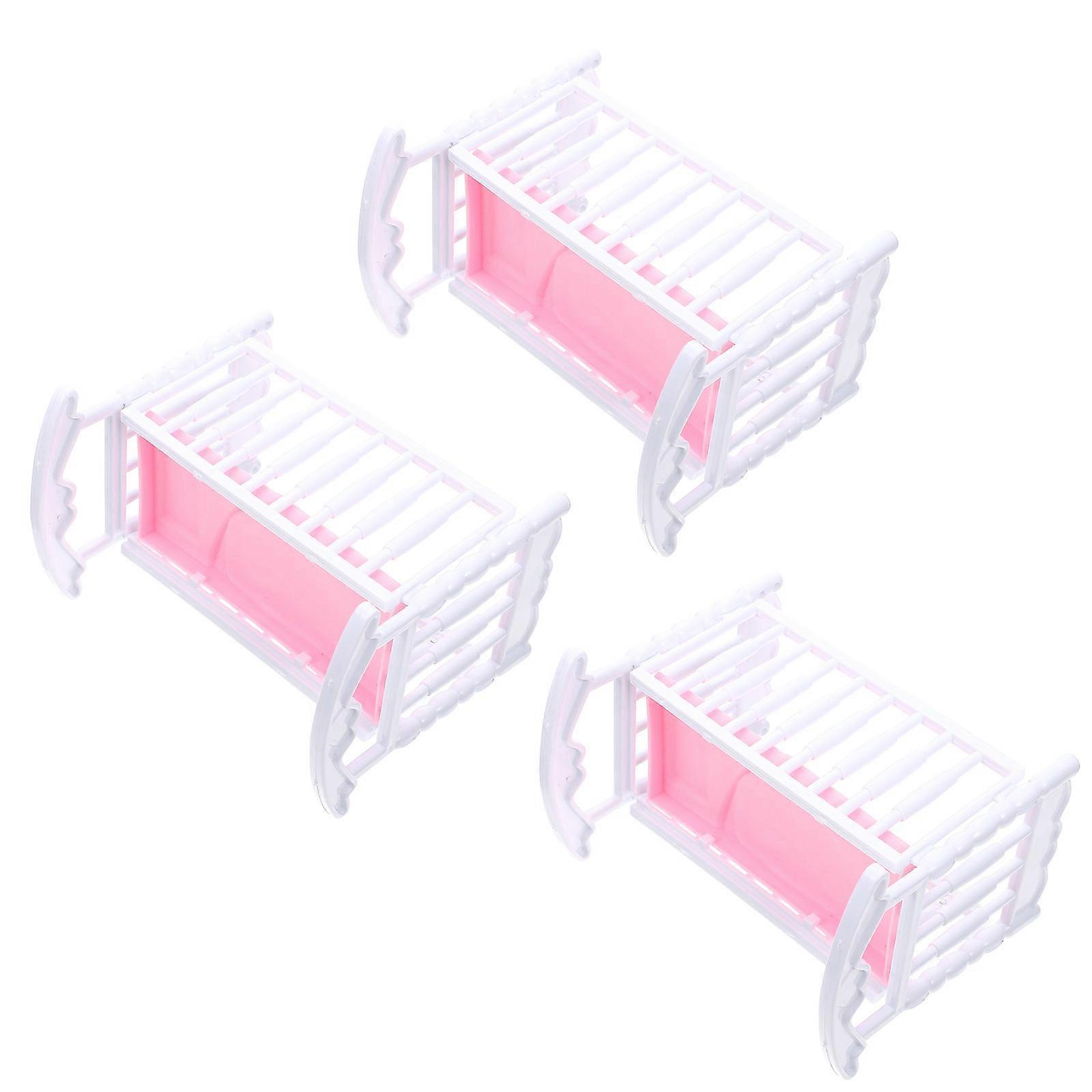 Over 3Pcs Doll Cradle Toy Simulation for Pretend Play Use