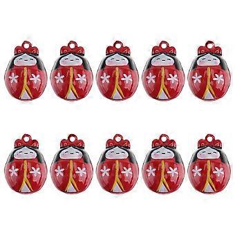 Cartoon Craft Bells for Pet DIY 10Pcs Red Metal Bell Accessories