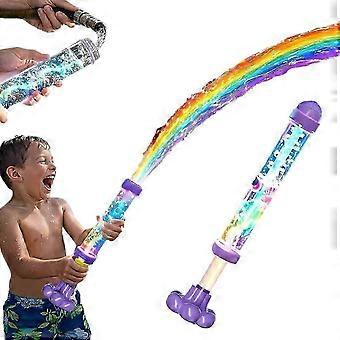 Glowing Rainbow LED Water Blaster, Firework Spray Water Soaker Toy for Pool Party, Outdoor Summer Water Games & Beach Fun