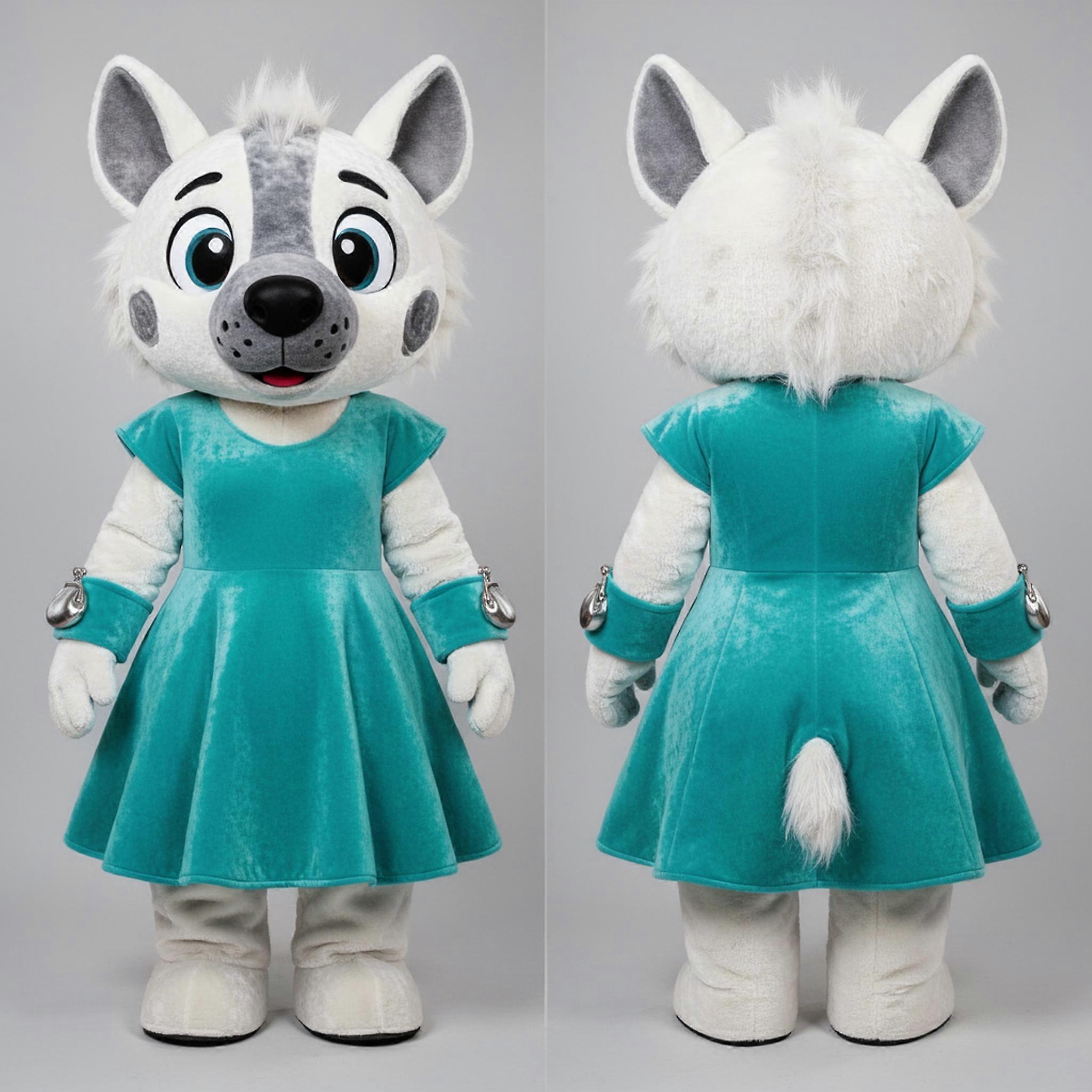 MASTICOT Teal Broad Shouldered Hyena Mascot