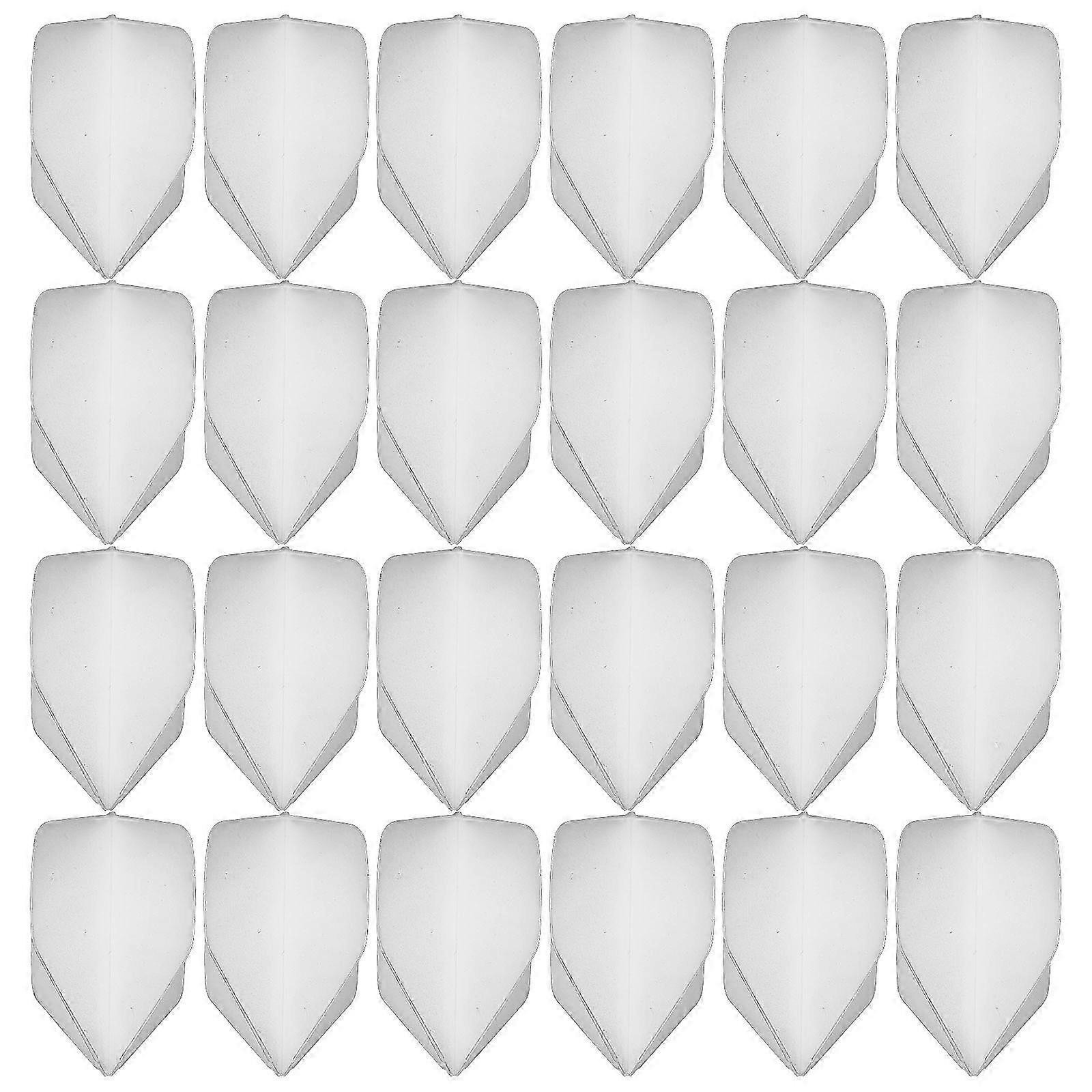 Dart Flights White Plastic Replacement for 30Pcs Durable Tail Wing