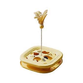Interactive Cat Toy Puzzle Box Treat Maze Play For Toy Box Fun Interactive Cat Toy Hide and Seek Cat Agility Toys