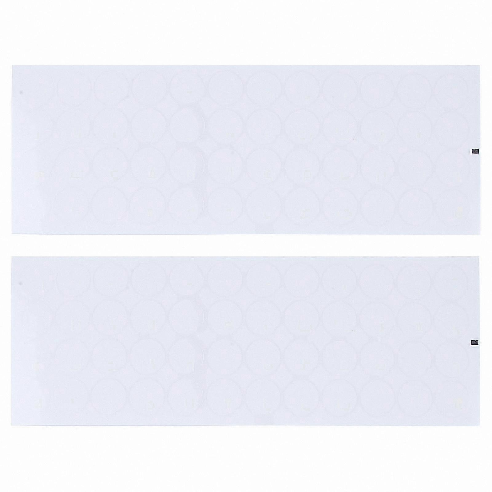 2 Pack Clear Round Keyboard Decals compatible with Russian Key Guard