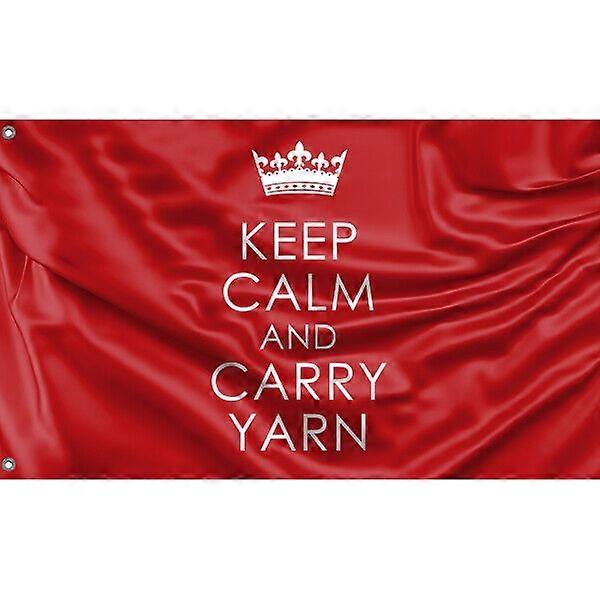 Keep Calm And Carry Yarn Flag Pattern 229