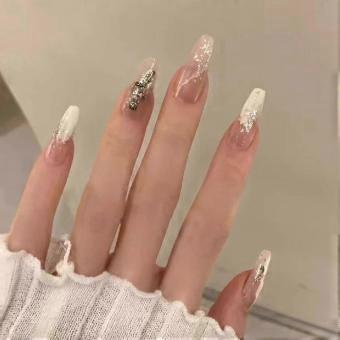 24pcs Flexible Press-On Nails Rose