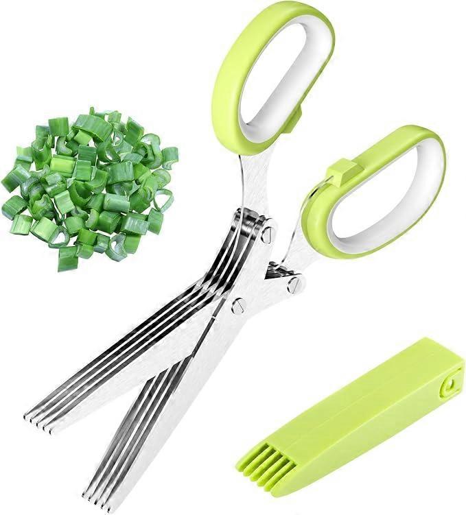 Herb Scissors, 5-Blade Stainless Steel Kitchen Scissors