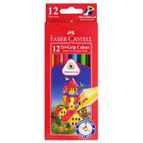 Quality Shape Faber Castell Triangular Grip Regular Coloured Pencils Assorted