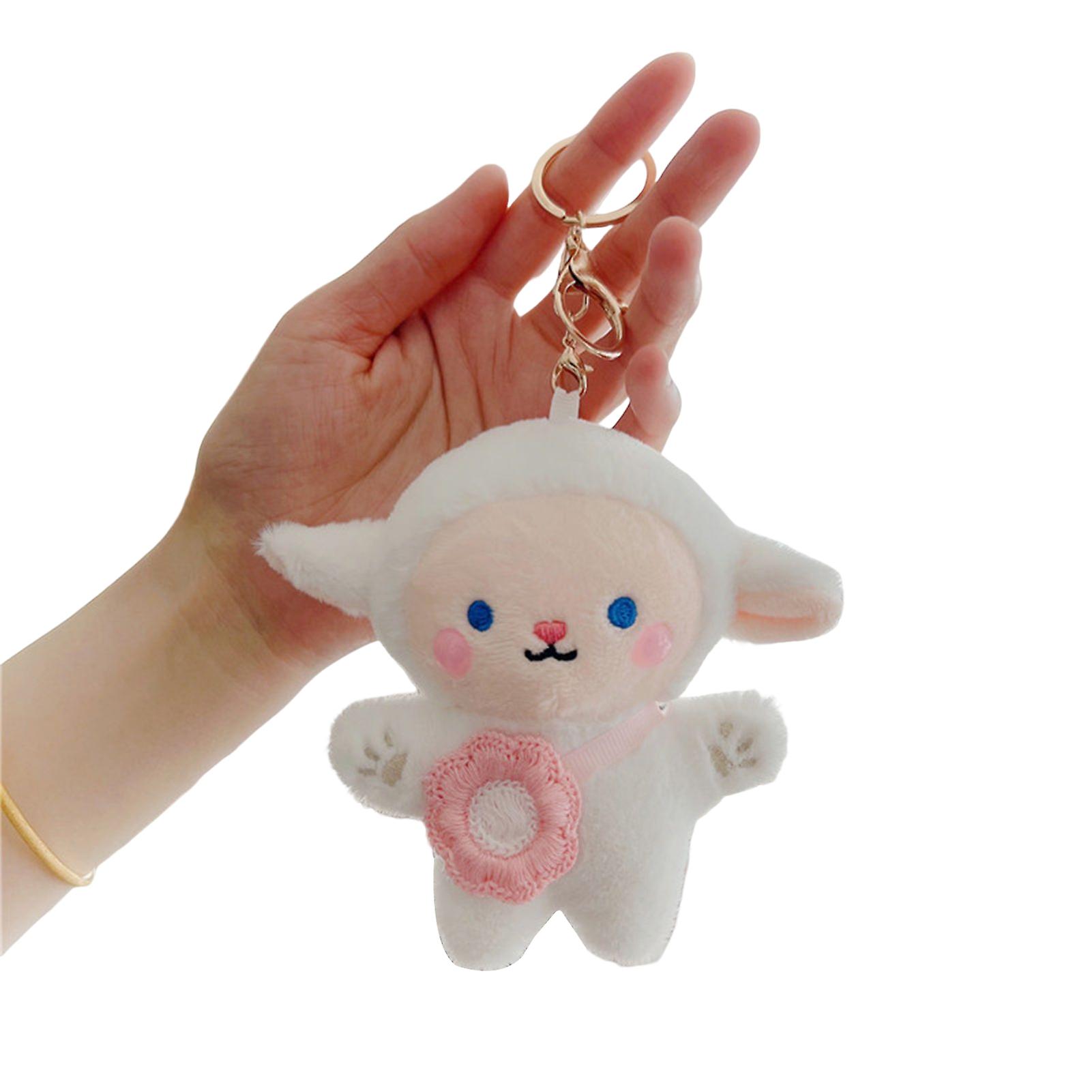12cm Sheep Plush Toy Pendant No Fading And Good Elasticity Suitable For Schoolbag Crossbody Bag