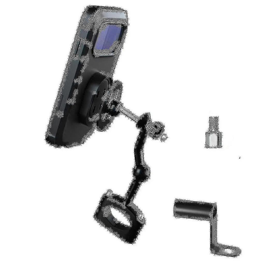 Waterproof Rearview Mirror Phone Support Mount With Press Screen