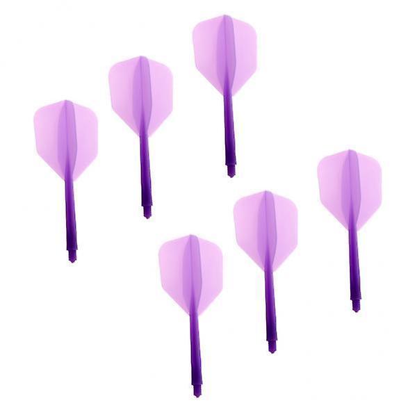 2x6 Stück transparent 2BA Gewinde Dart Schäfte und Dart Flights Verbindung lila