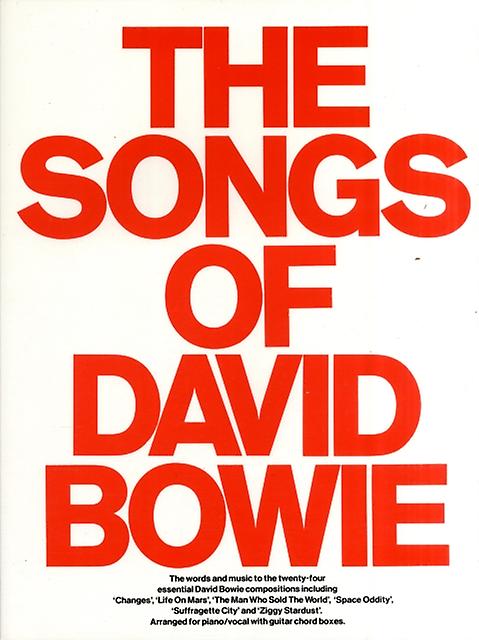 The Songs Of David Bowie Book Book