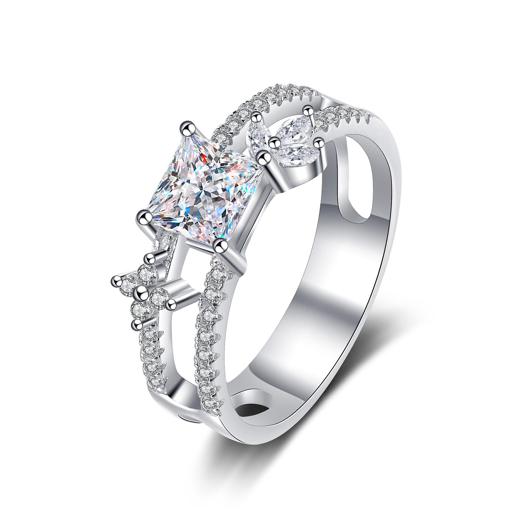925 Sterling Silver Moissanite Ring
