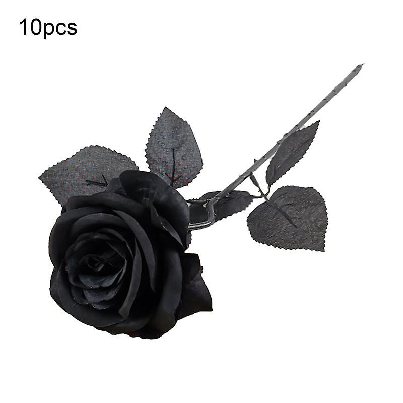10Pcs Faux Rose Decorative Everlasting High Simulation Realistic Flower Ornament for Home
