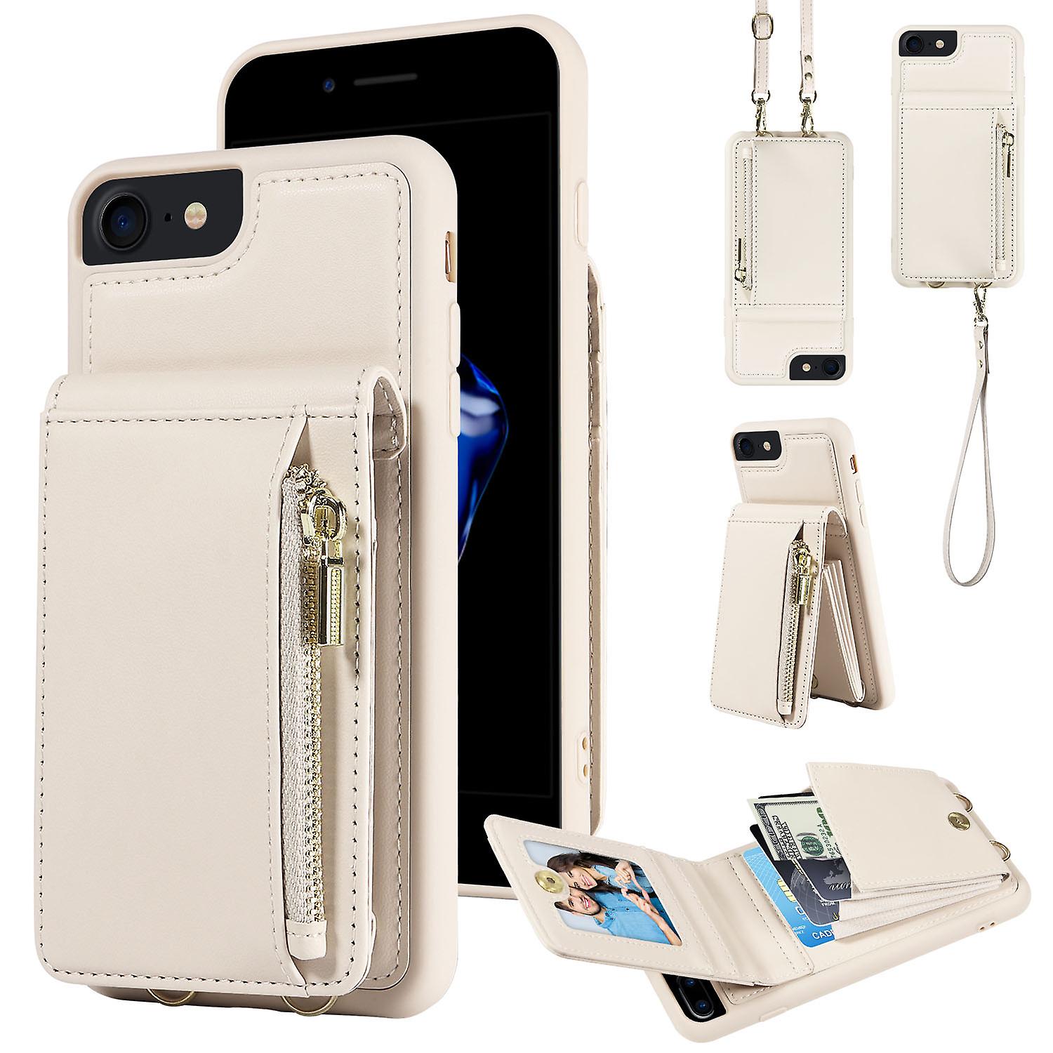 Stylish & Secure Wallet Case For Iphone 14/13/12/11 Pro Max/xr/xs Max/se 2020 - Rfid Credit Cards Holder Zipper Leather Case With Wrist Strap & Handb