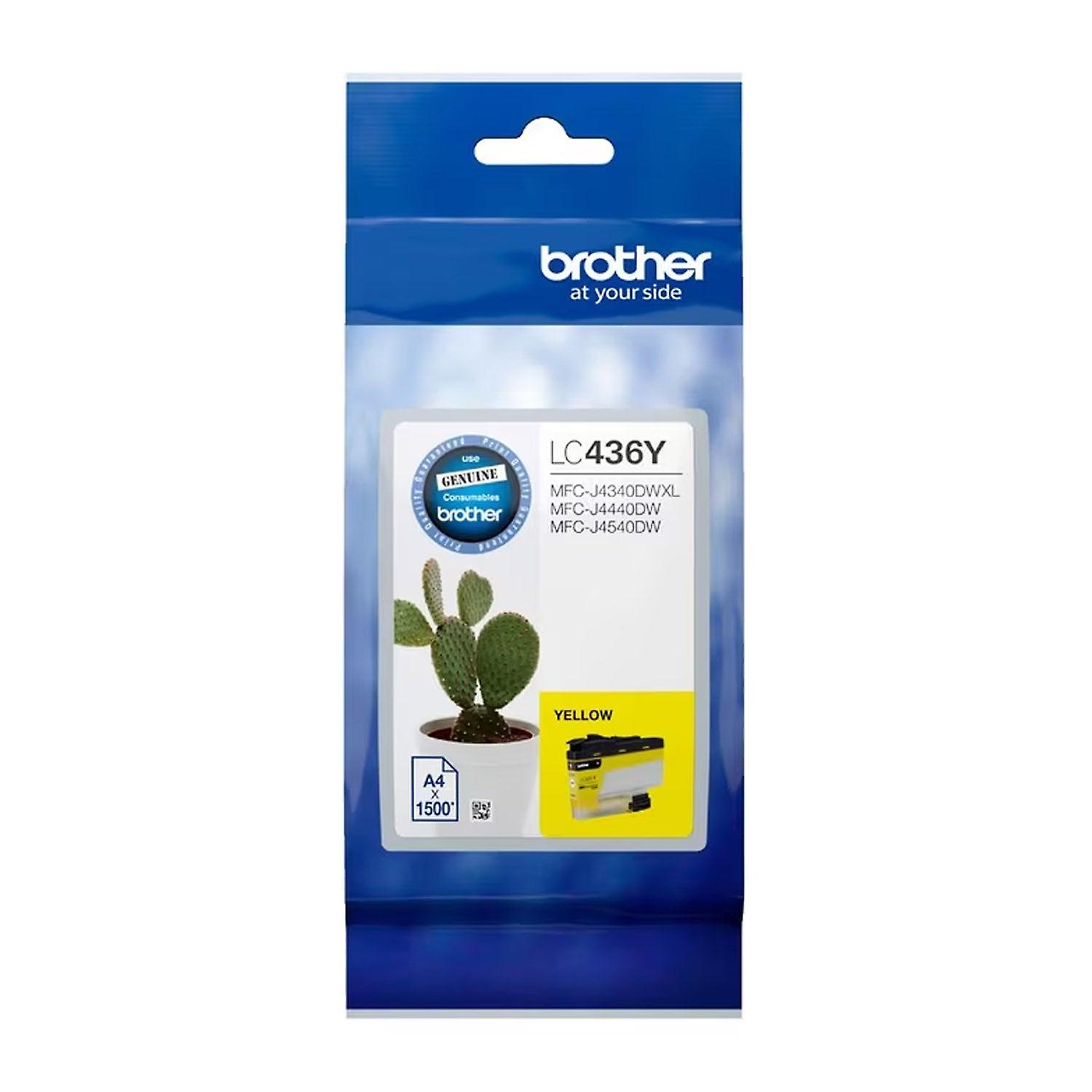 Brother Lc436 Yellow Ink Cartridge Toner Lc-436y