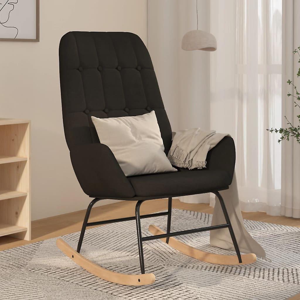 Rocking Chair Black Fabric