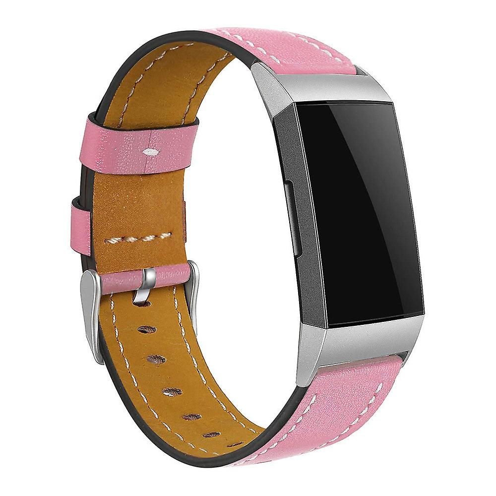 Replacement Fitbit Charge 3 Bands Leather Straps Band Interchangeable Smart Fitness Watch Bands With Stainless Frame For Charge3