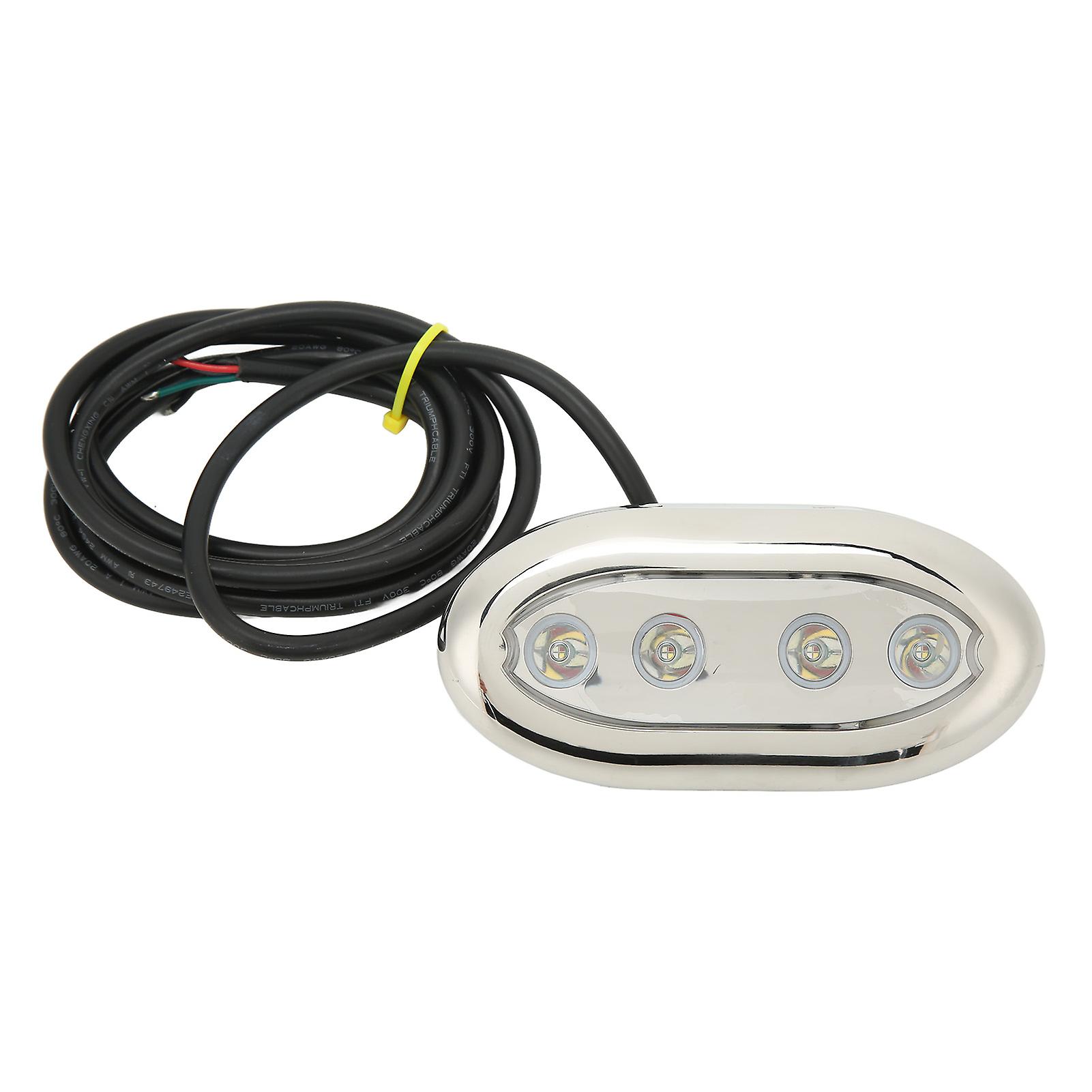 DC 12V-24V Underwater LED Spotlight IP68 Waterproof Universal for Boat Yacht Seaside RGBW 11W