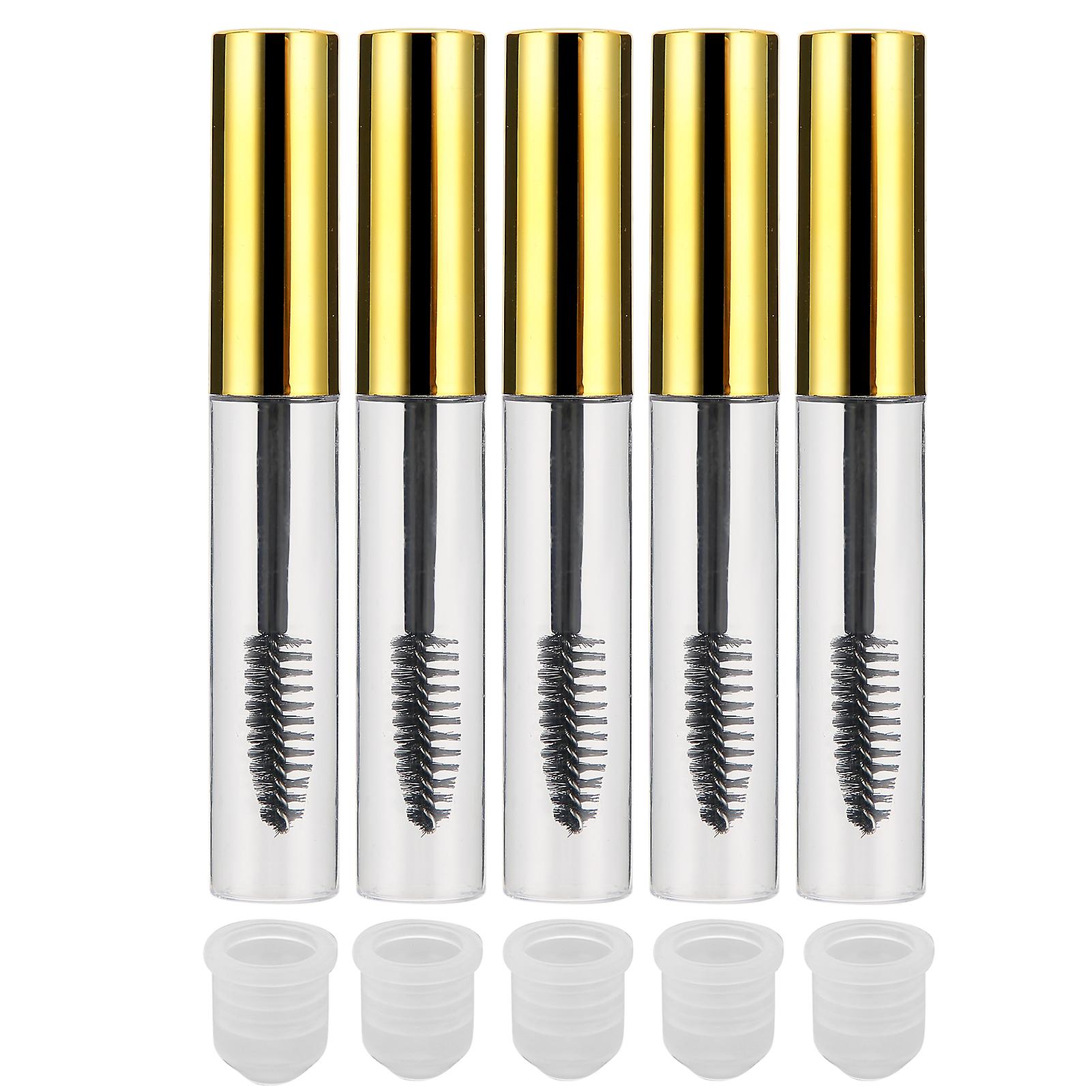 5pcs 10ml Empty Mascara Tube with Eyelash Wand Lightweight Portable Mascara Container DIY for Makeup
