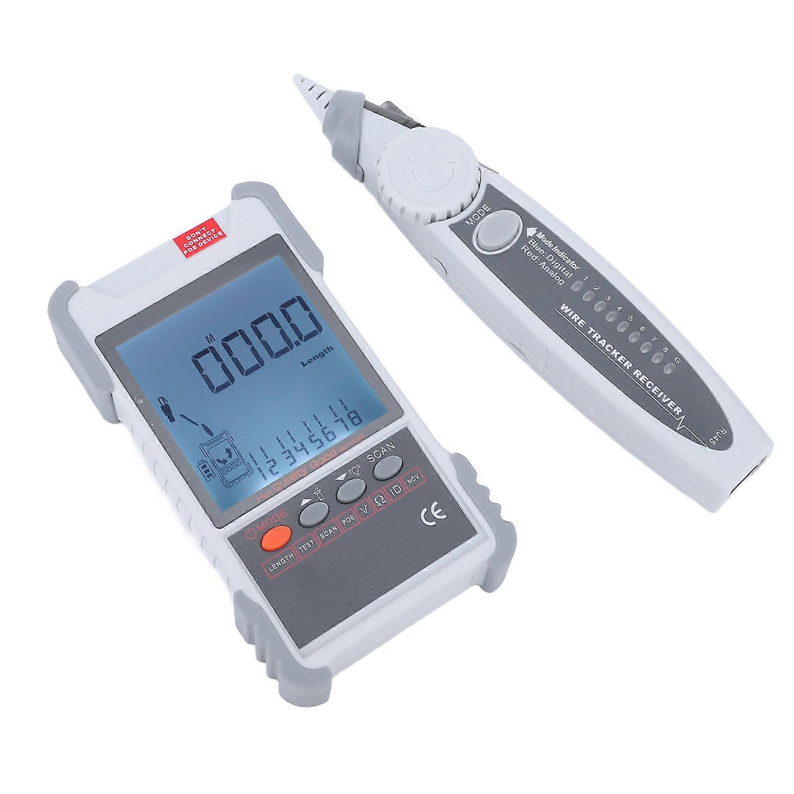 LCD Network Tester Multifunctional ABS Housing Line Finder with Multimeter for Maintenance 400m