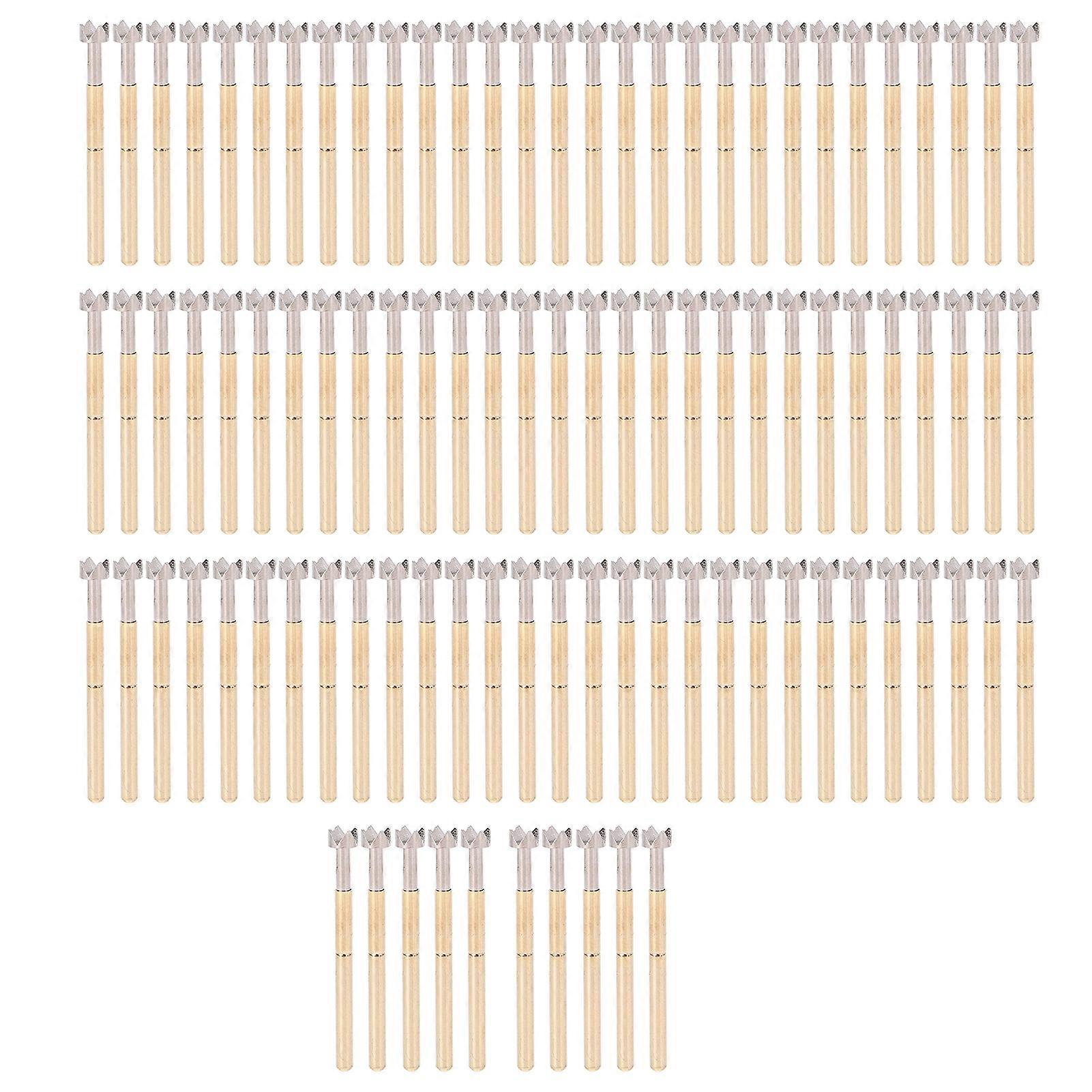100pcs Pogo Pin 4 Claws Plum Head Type Brass Material 2.36mm/0.1in Tube Diameter 34mm/1.3in Length Spring Testing Pins