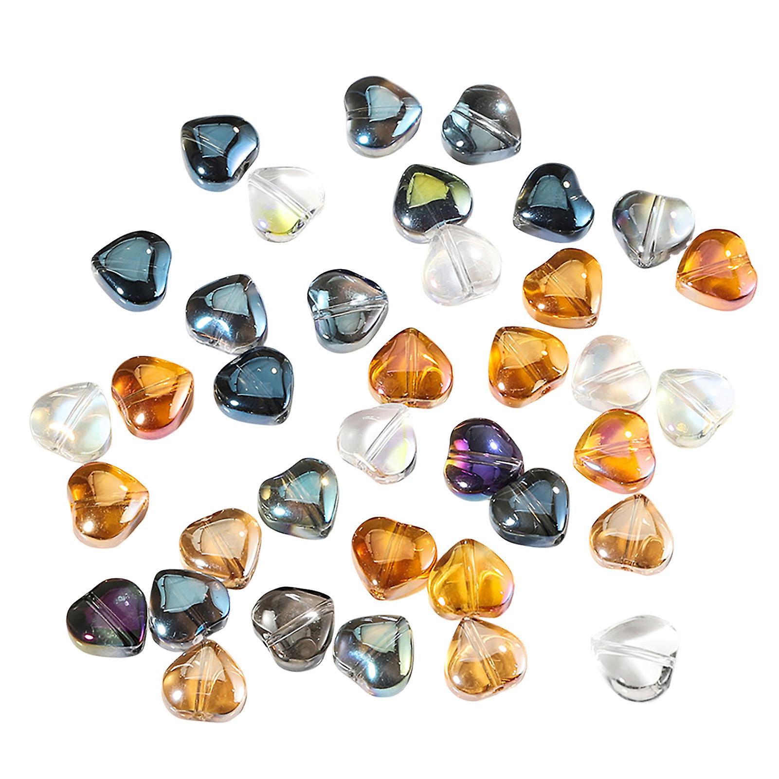 Love Heart Acrylic Beads Colorful/Transparent Handmade DIY Accessory for Beaded Jewelry Supplies