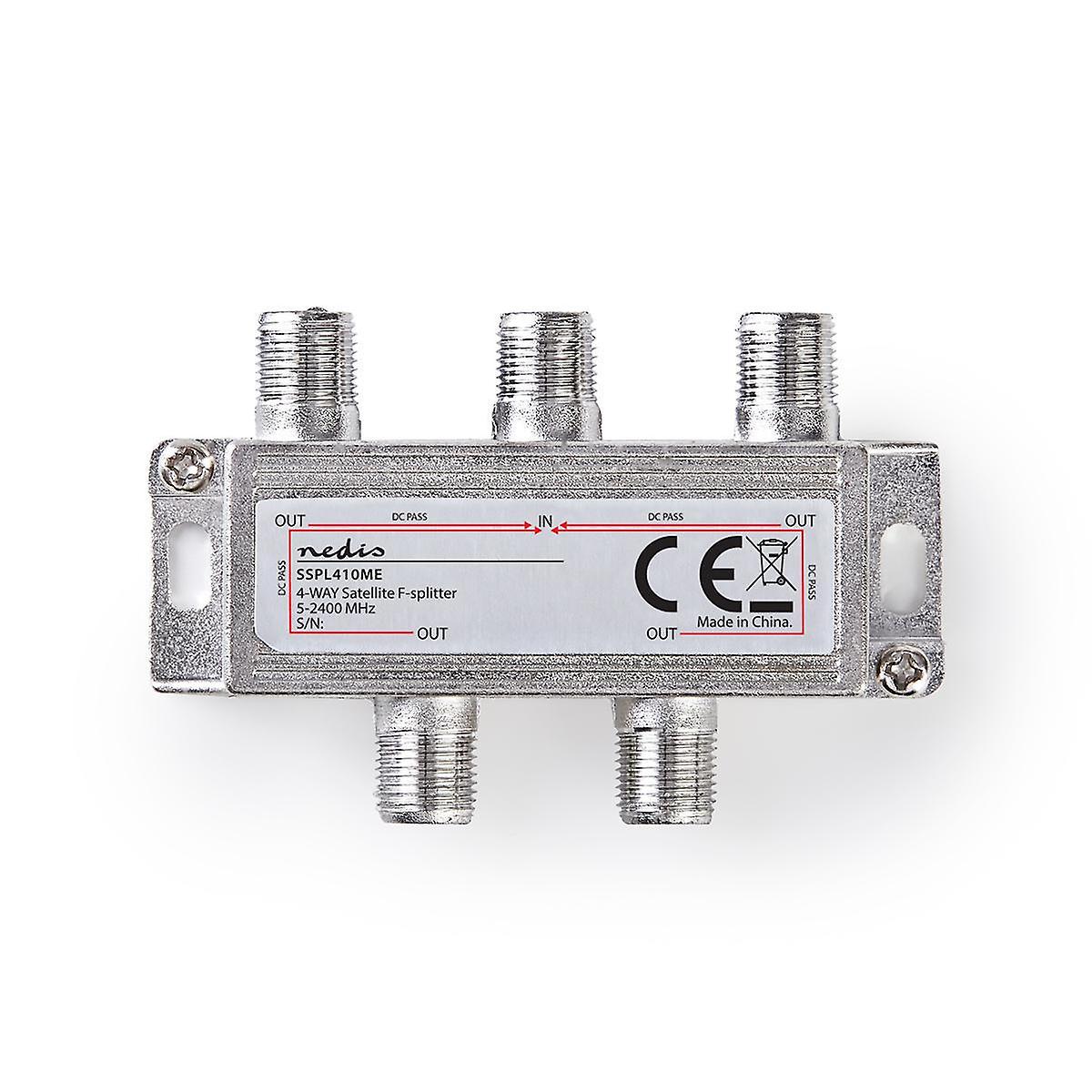 Satellite Splitter | 5 - 2400 MHz | 11.5 dB | Number of inputs: 1 | Number of outputs: 4 | Impedance: 75 O