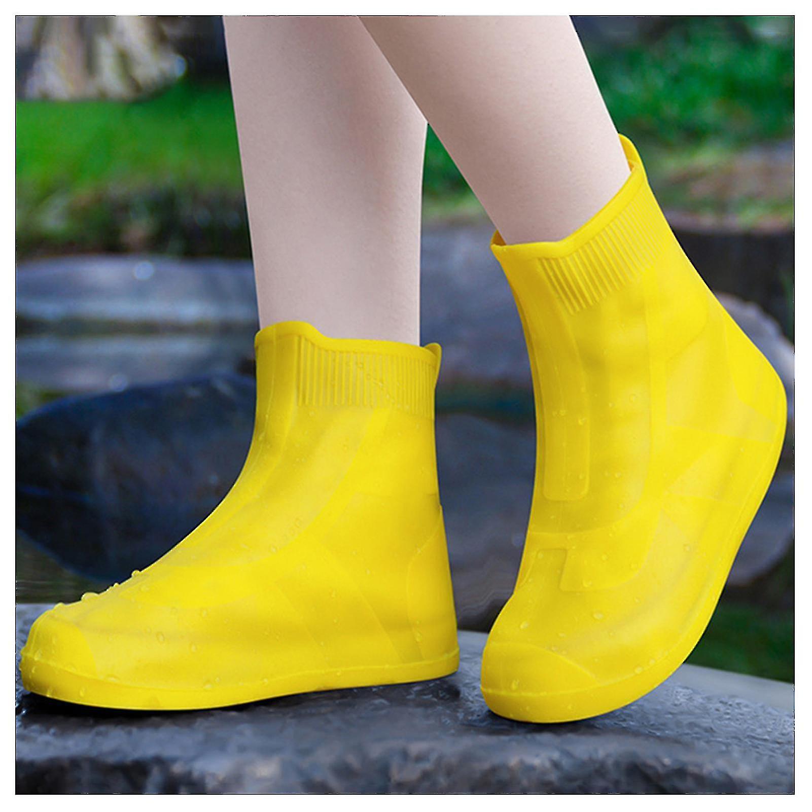 방수 신발 커버 재사용 가능한 미끄럼 방지 오버 슈즈 안티 미끄럼 야외 하이킹 신발 커버 성인 아이