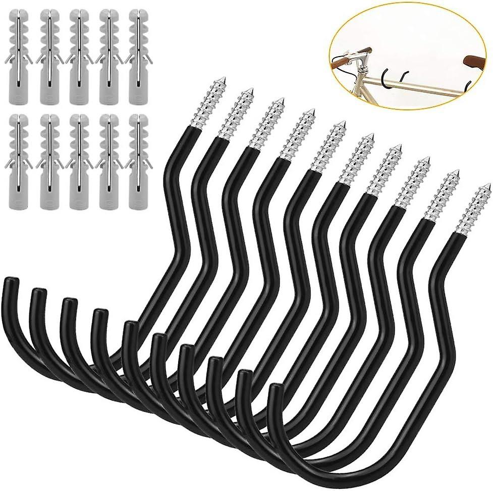 10 Pieces Bicycle Hooks for Wall Mount Ceiling