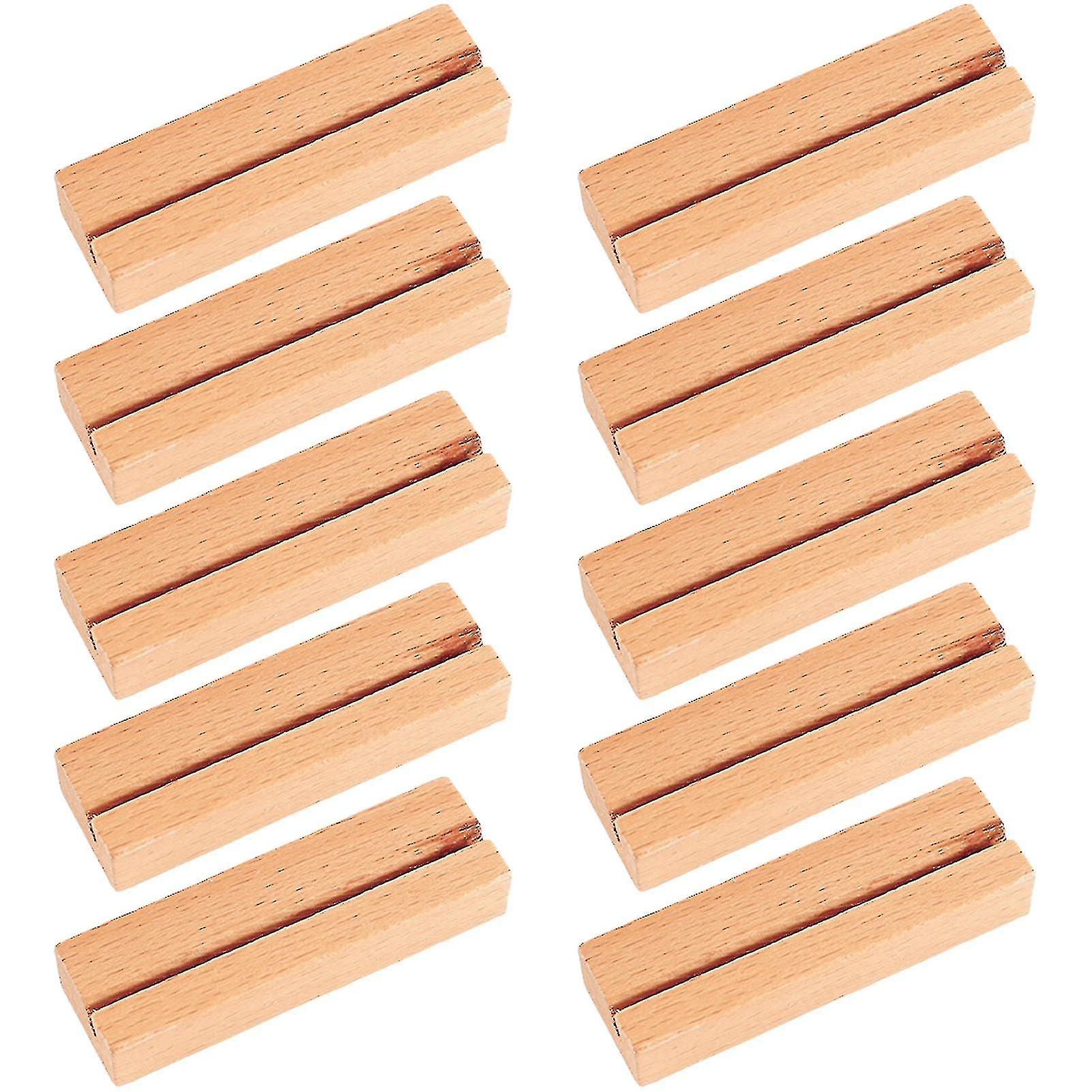 10pcs/set ξύλινος κάτοχος καρτών τέλειος αντιστοιχία ομαλή επιφάνεια vintage στυλ γαμήλιας κάρτας κάτοχος στάσης για το σπίτι