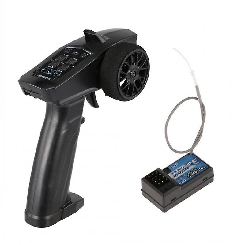 2.4GHZ RC Transmitter Receiver 3 Channels with Receiver for RC cars and RC boats black