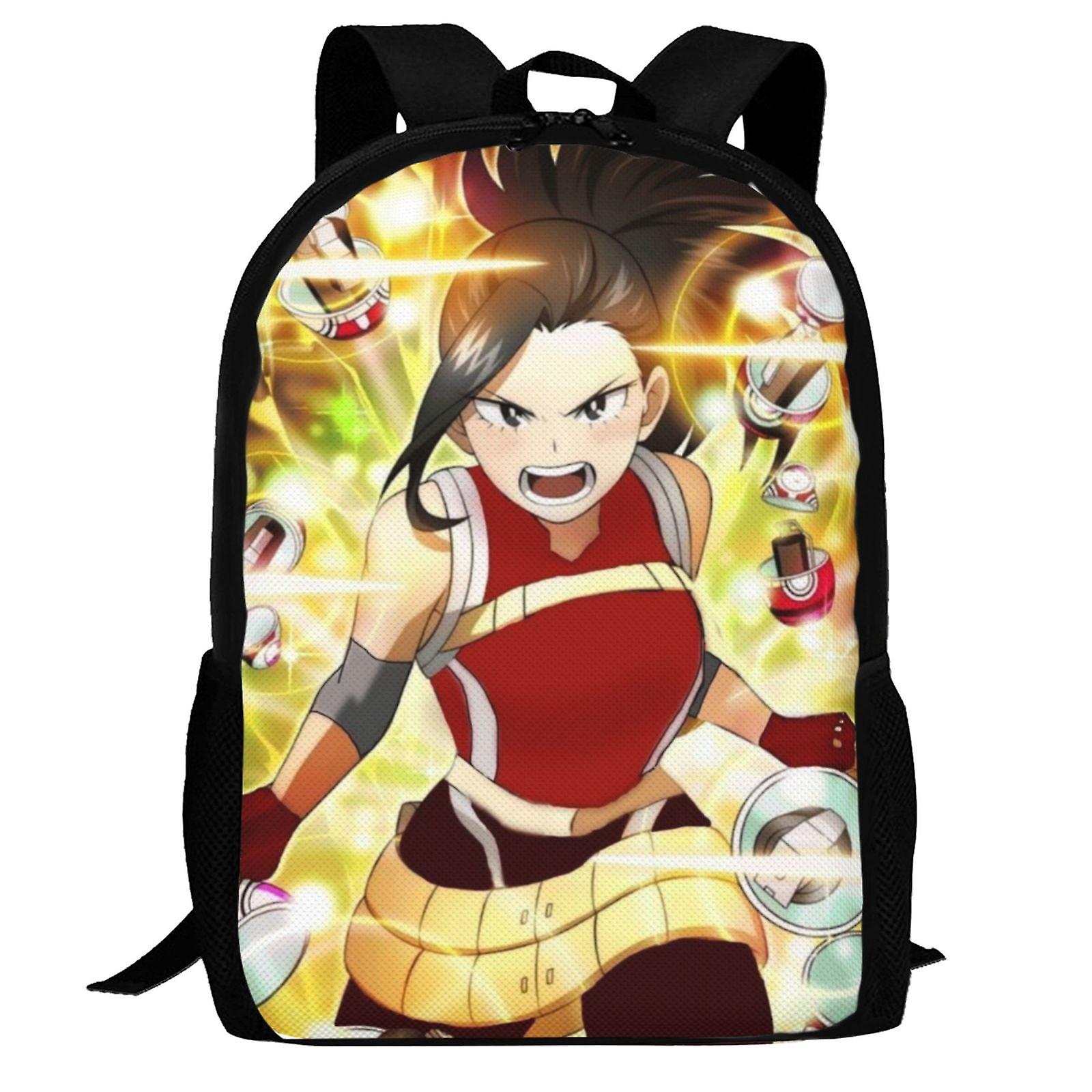 My Hero Academia Momo Yaoyorozu حقيبة ظهر ، حقيبة ظهر متعددة الوظائف للسفر ، حقيبة ظهر للكمبيوتر المحمول خفيفة الوزن ، حقيبة كتب غير رسمية
