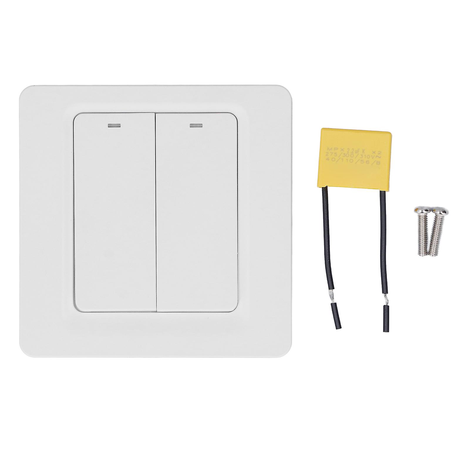 Smart Dual Dimmer WiFi BLE Wireless Wall Light Switch for Voice and App Control, AC 100 - 240V