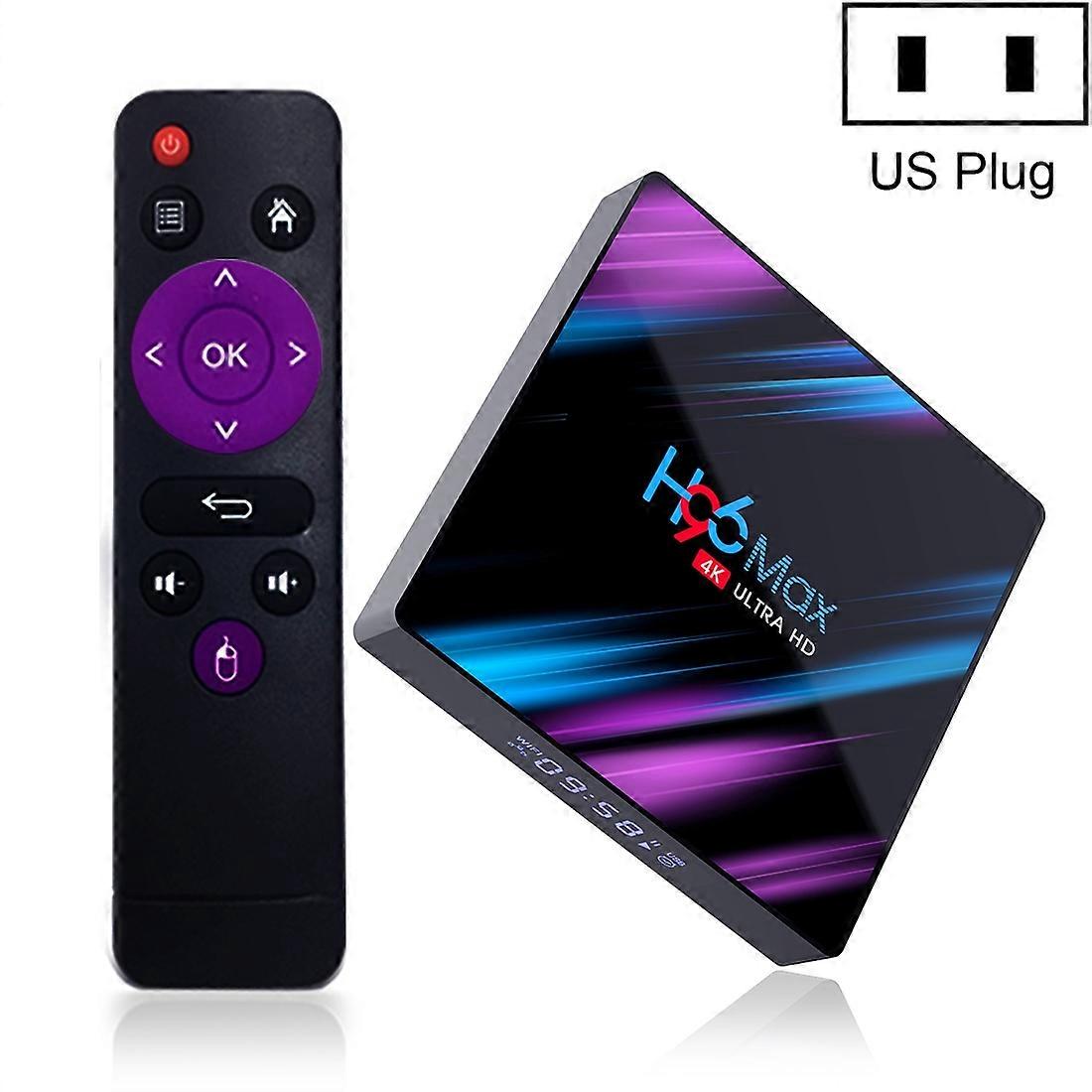 H96 Max-3318 4K Ultra HD Android TV Box 4 Go + 64 Go US Plug US Plug