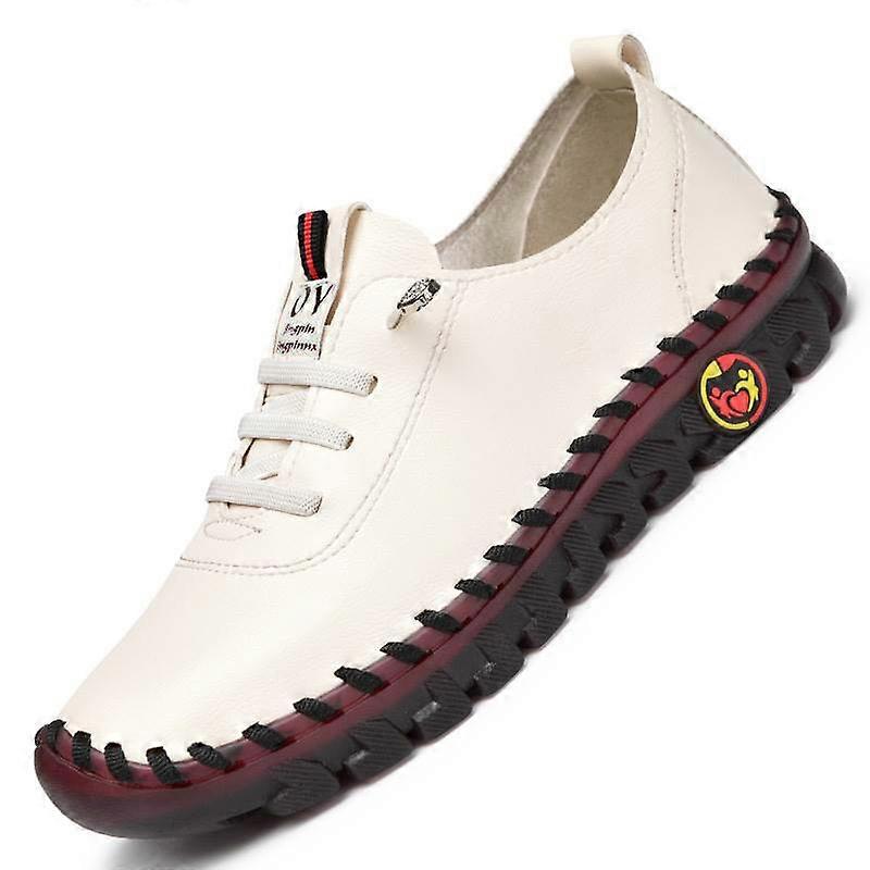 Kadın Bahar Vintage Nefes Alabilir Ayakkabı Platform Loafers Dantel Up Deri İçi Boş Slip-on Yeni Moda Rahat Anne Ayakkabıları