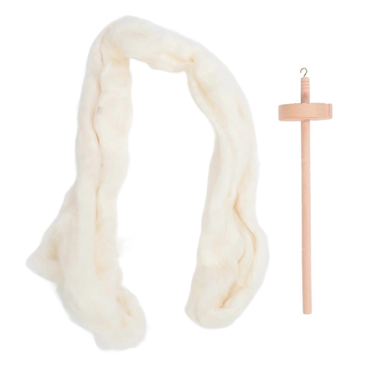 مجموعة غزل خيوط احترافية DIY مع مغزل خشبي مع جزء علوي من الصوف للمبتدئين لإكسسوارات الخياطة