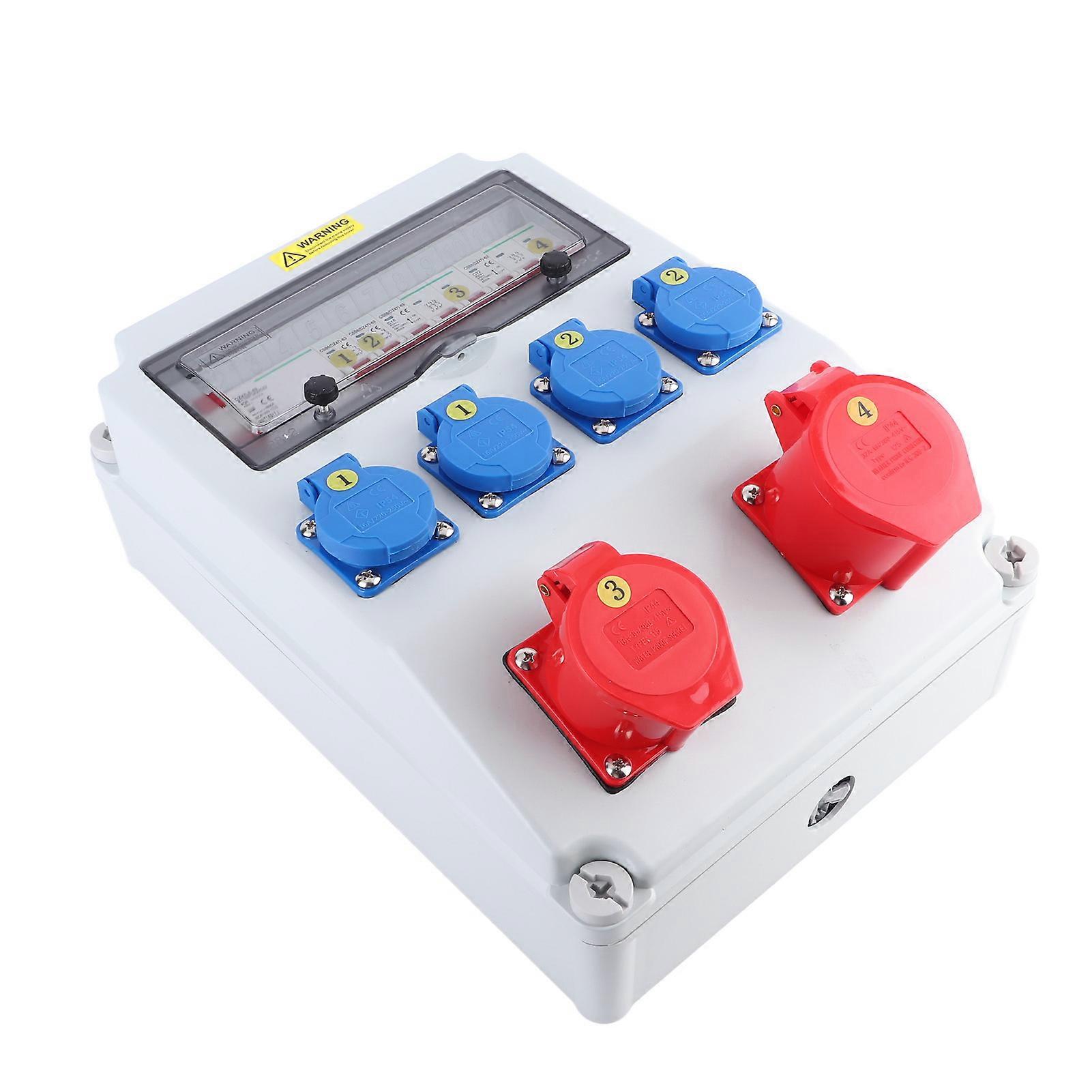Industrial Socket Box 2 Core 220 5 Core 380415V Sockets C16 C32 Circuit Breakers Power Distribution Box