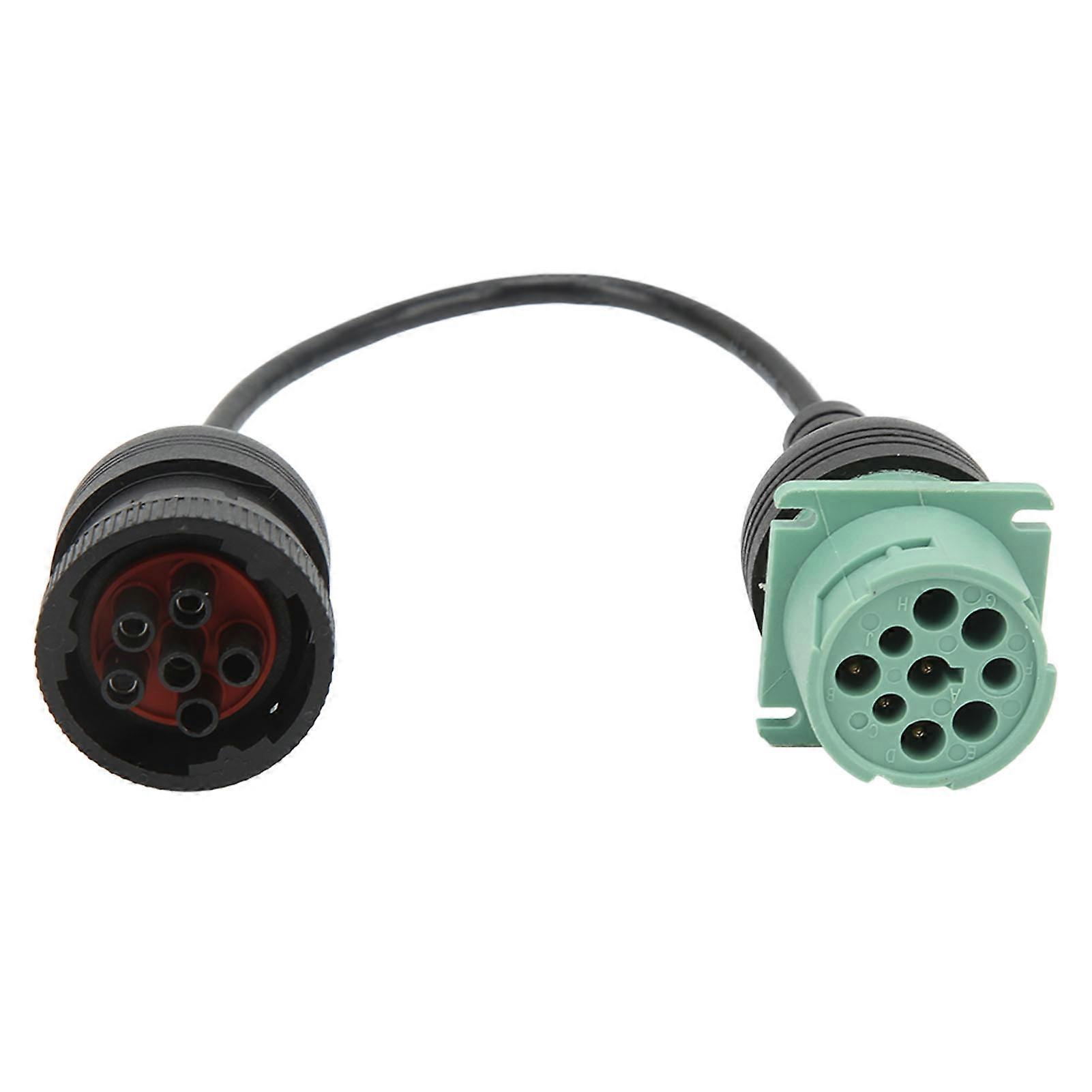 9P J1939 to 6P J1708 Diagnostic Cable Plug and Play ABS Plastic High Flexibility Universal for Trucks