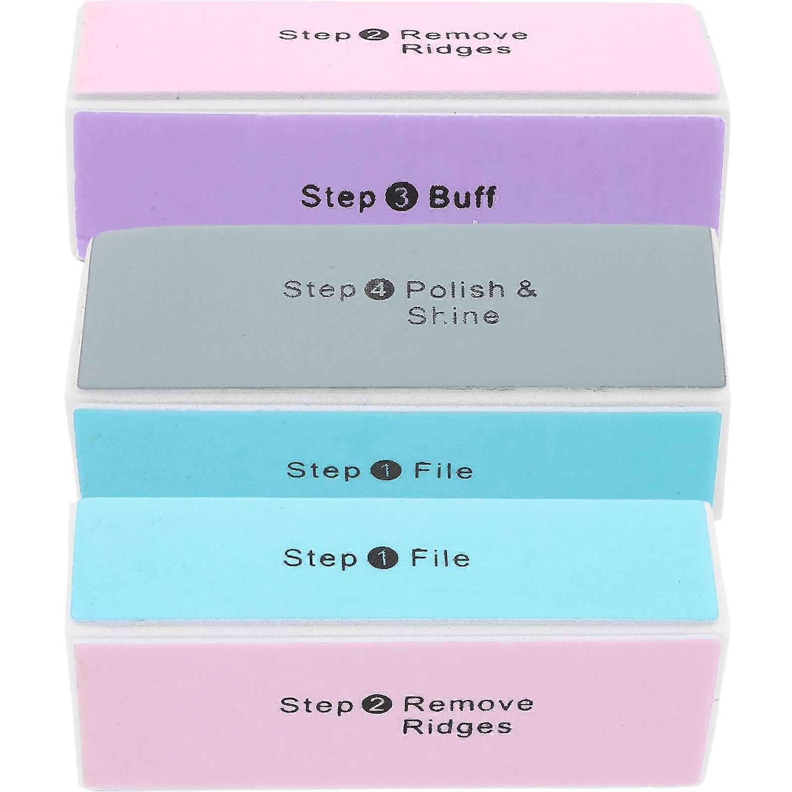 3Pcs Manicure Files Nail Polishing Blocks Creative Nail Rasps DIY Nail Art Tools Random Color