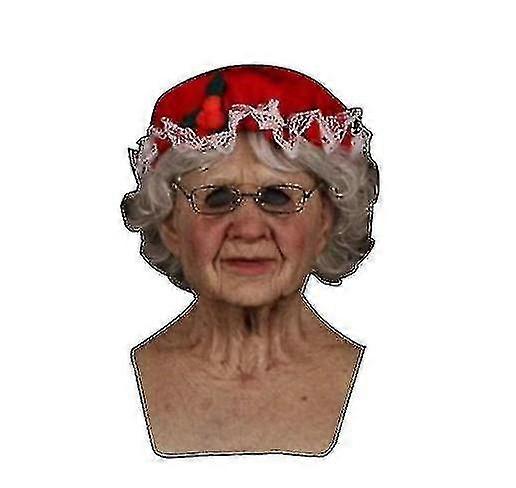 Grand-mère portant un chapeau, un masque, un masque de cosplay, une fête masquée