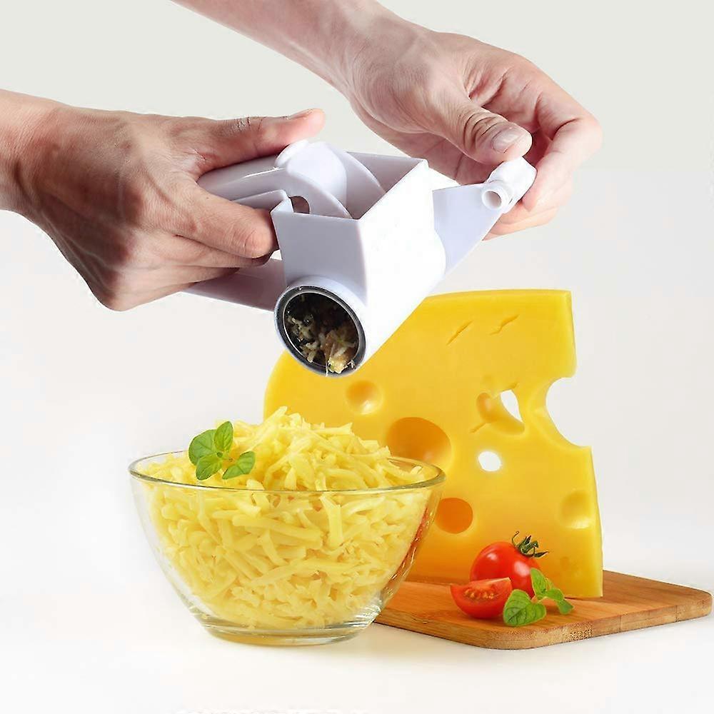 Xelparuc Handbediende roterende kaasrasp, kaassnijder snijmachine met scherpe roestvrijstalen messentrommel Easy Clean, Parmezaanse rasp, versnipperaar Multifuncti