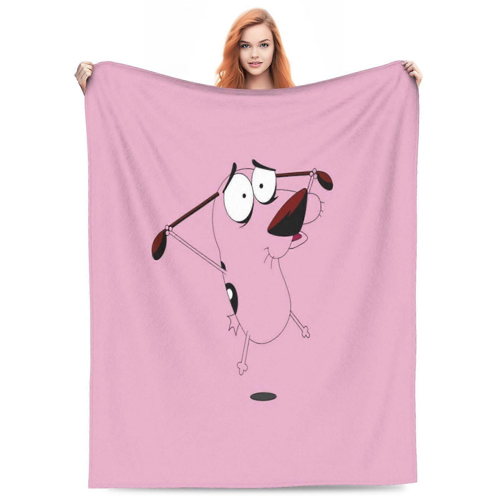 Courage The Cowardly Dog Blankets Lightweight Throw Blanket Soft Fleece Blanket Birthday Sofa Bedding Blanket For All Se-SYS9321