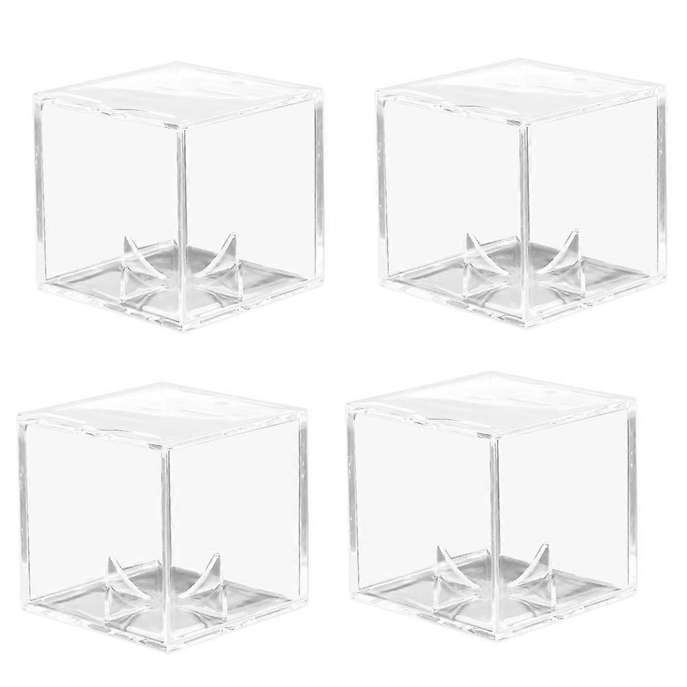 4Pcs Baseball Display Case,UV Dustproof Acrylic Display Boxes,Clear Display Case for Baseball Ball