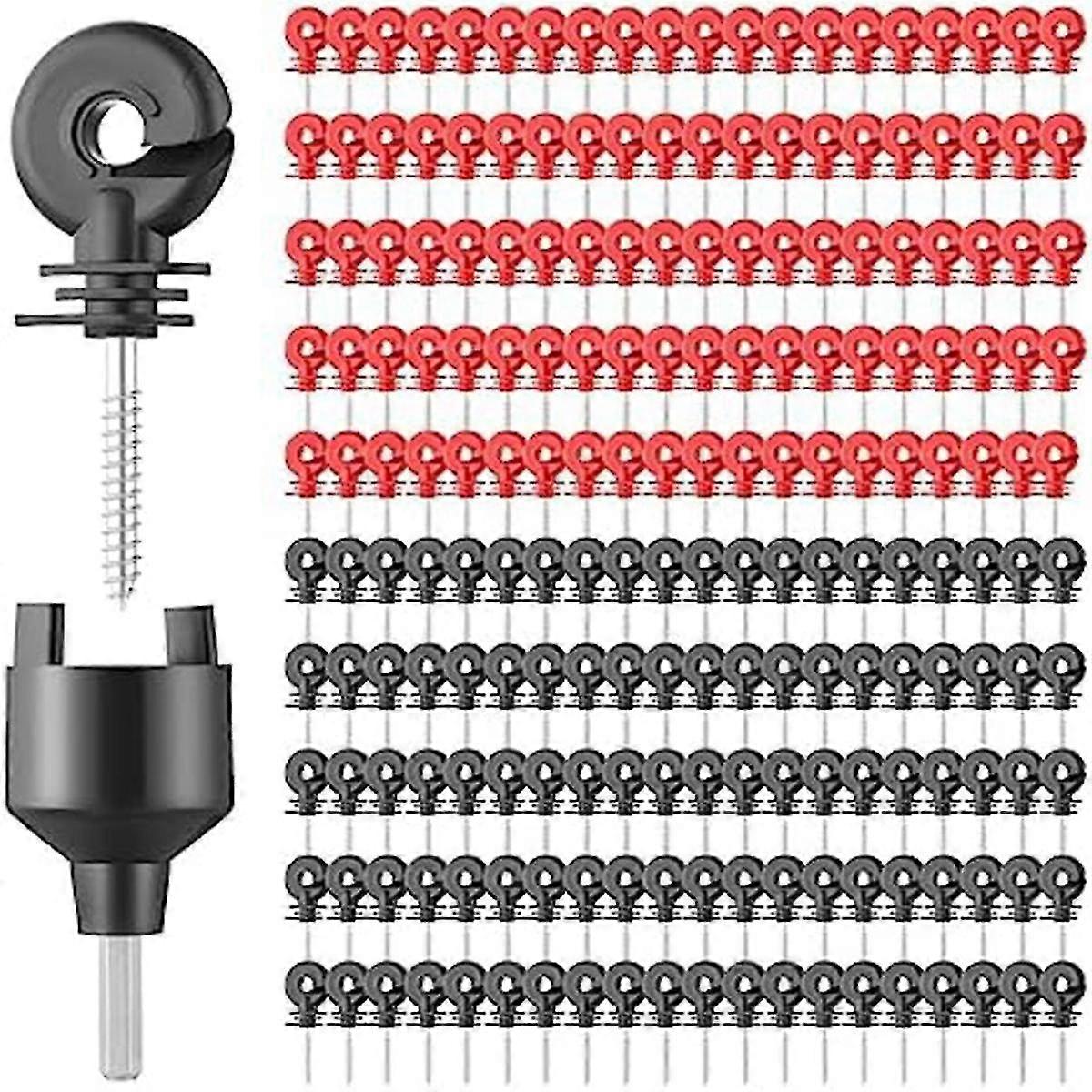200Pcs elektromos kerítésszigetelő csavar önmetsző szigetelőgyűrű szalag polietilén huzalacélhoz