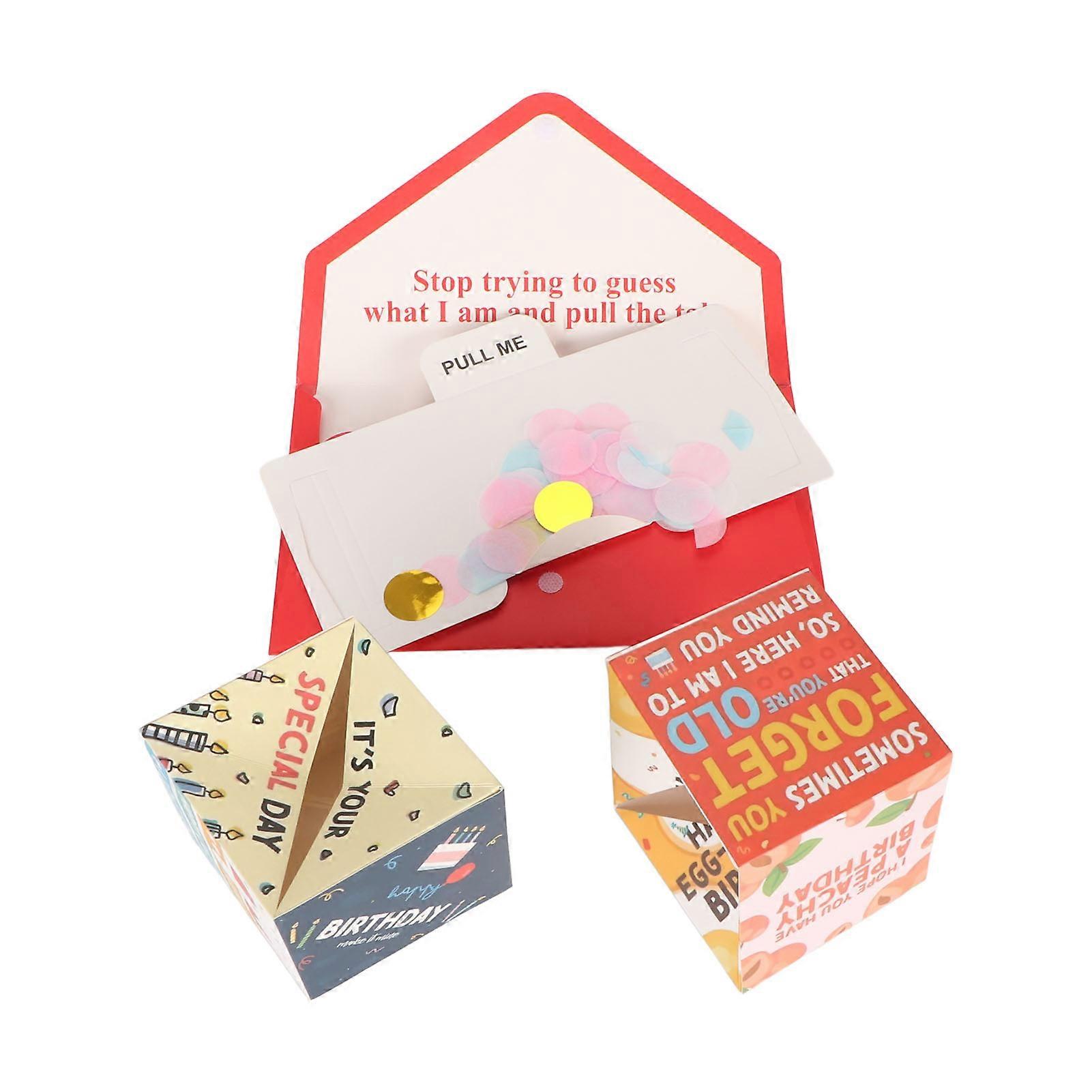 Birthday Card Mulitpurpose Funny Innovative Exquisite Foldable 3D Birthday Greeting Card for Family Friends Presents Type A
