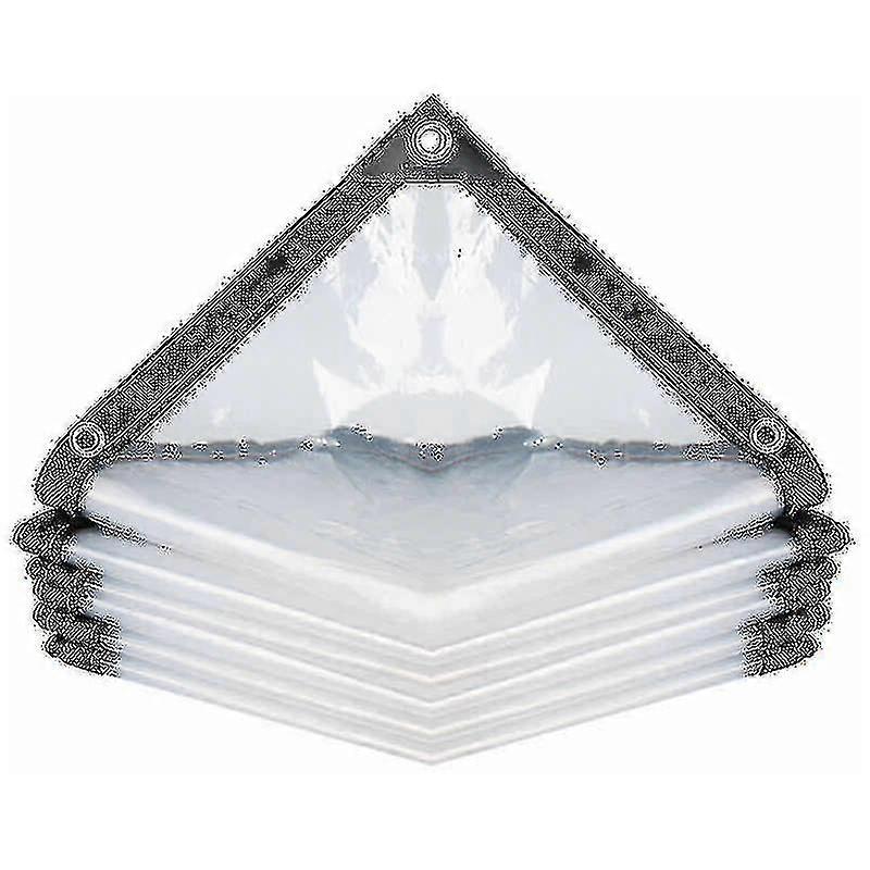 Bâche imperméable transparente avec oeillets, Pe Multi-usage imperméable à l’eau résistant à la déchirure Bâche ultra-légère (taille: 2 * 3m)