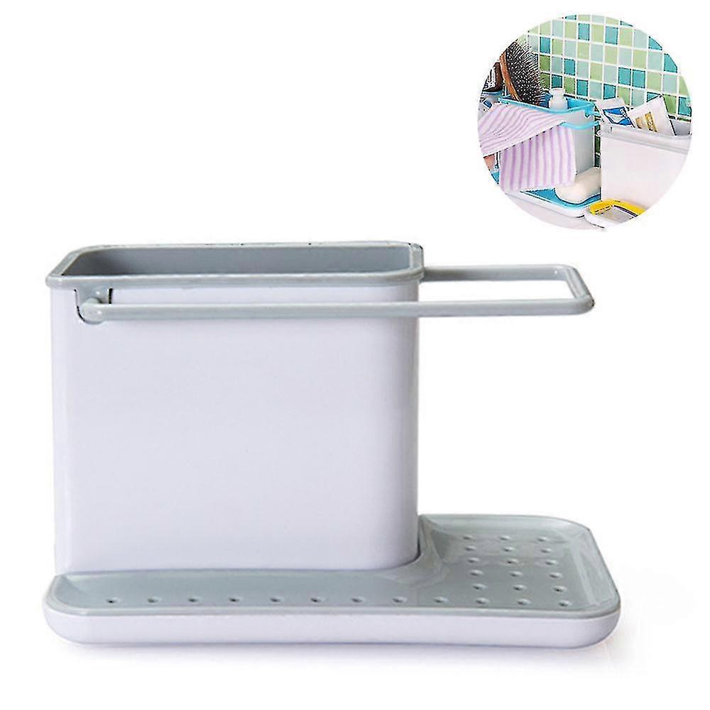 Dish Rack, Drying Rack Utensil Holder, Cutting Board Holder, Rustproof--grey