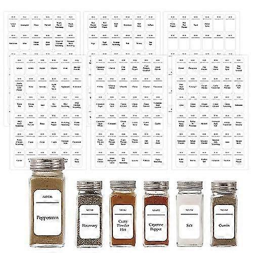216 Pcs Spice Printed Jar Labels
